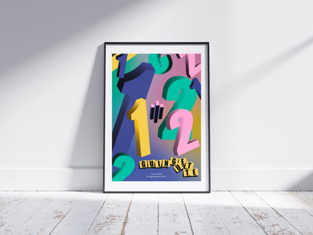 Affiche graphique de la saison 2025 de la Guinguette du 11-22.