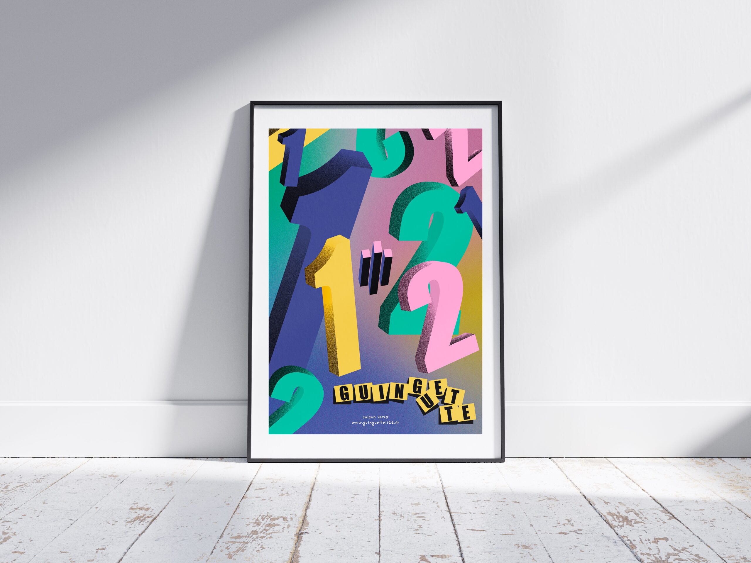 Affiche graphique de la saison 2025 de la Guinguette du 11-22.